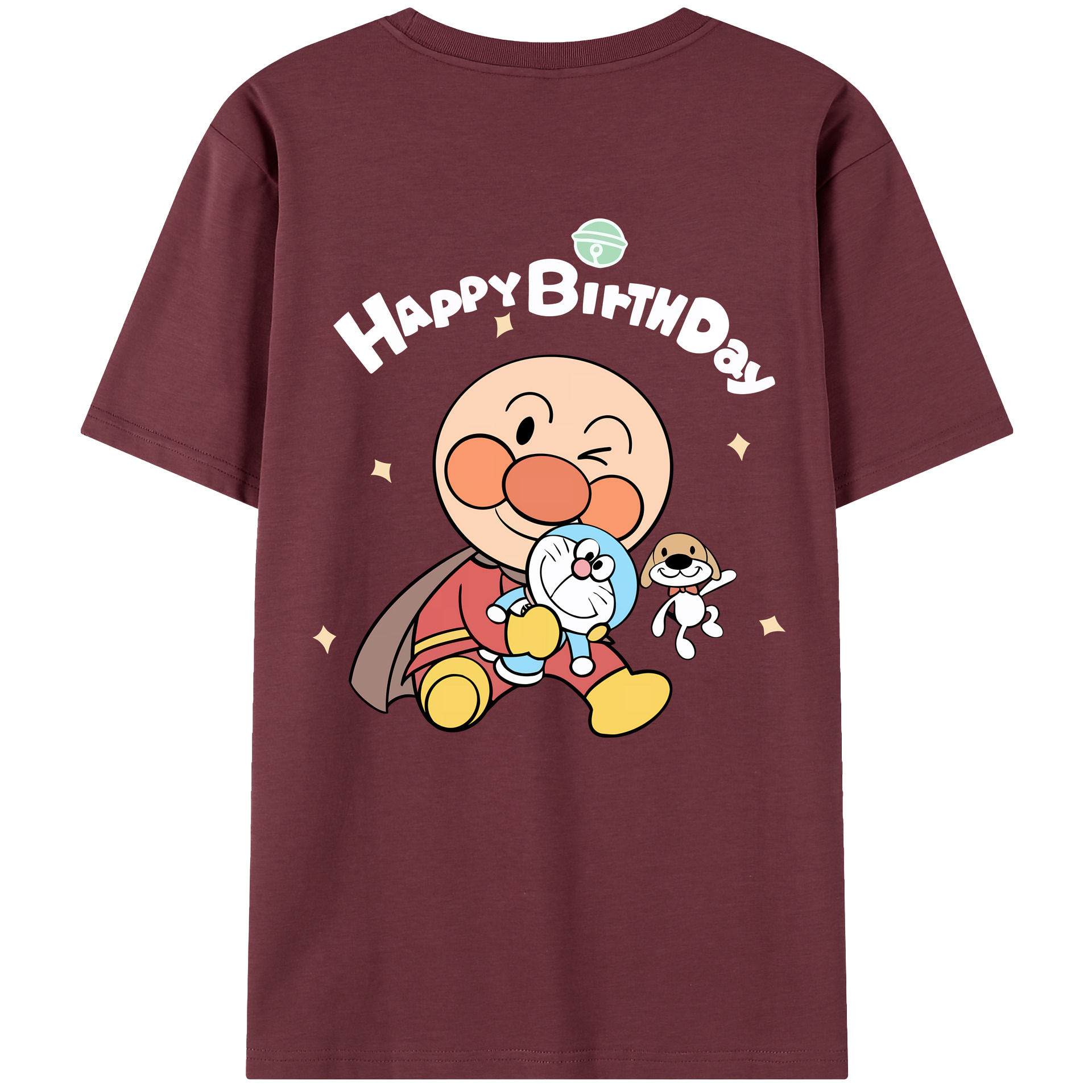 （画像用） アンパンマン Anpanman 綿100％半袖Tシャツ（背面プリント）